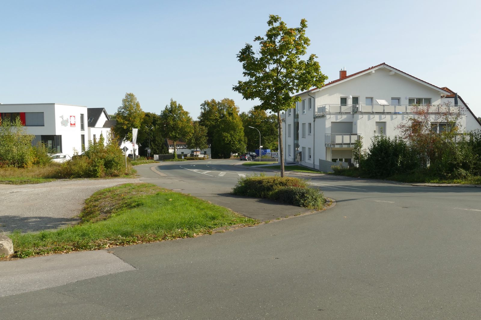 Blick vom Buraniaweg auf die Bahnhofstraße