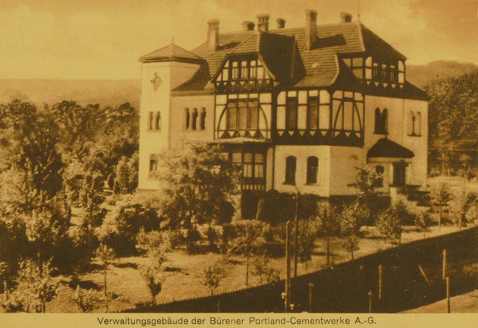 Verwaltungsgebäude Zementwerke Portland 1918