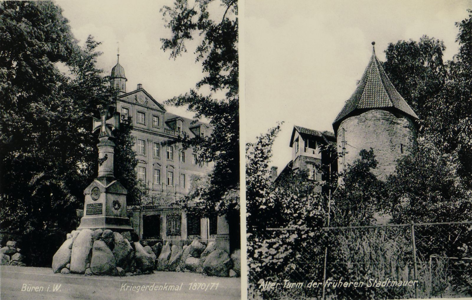 Kriegerdenkmal und Eulenturm, 1900er