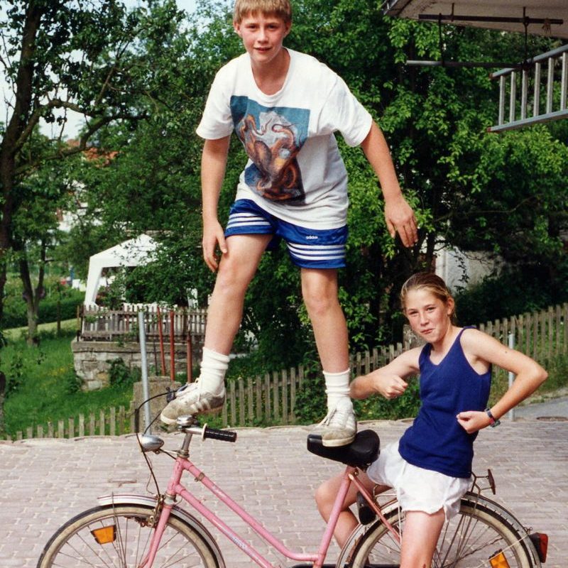 1995 Chris Lexi auf Fahrrad