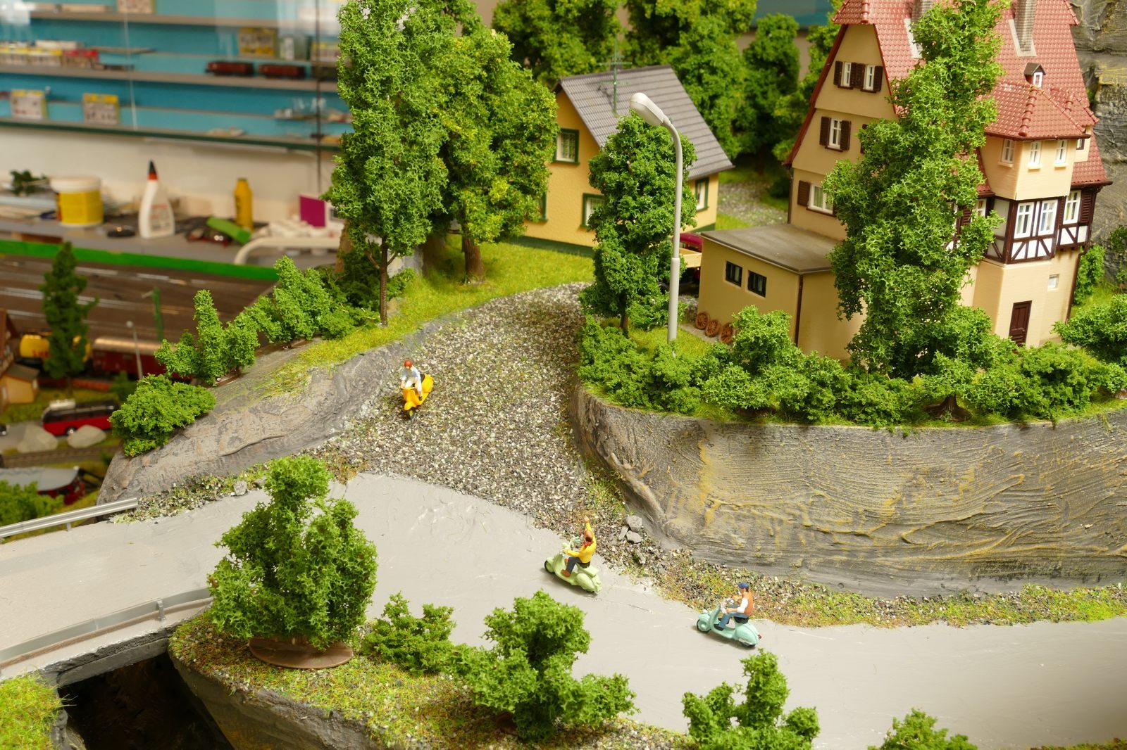 Der Ort ist bei Rollerfahrern beliebt