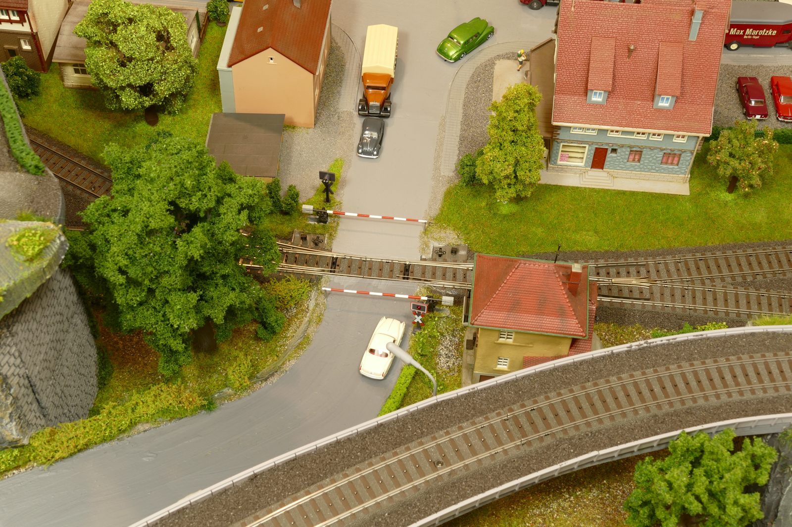 Bahnübergang von oben