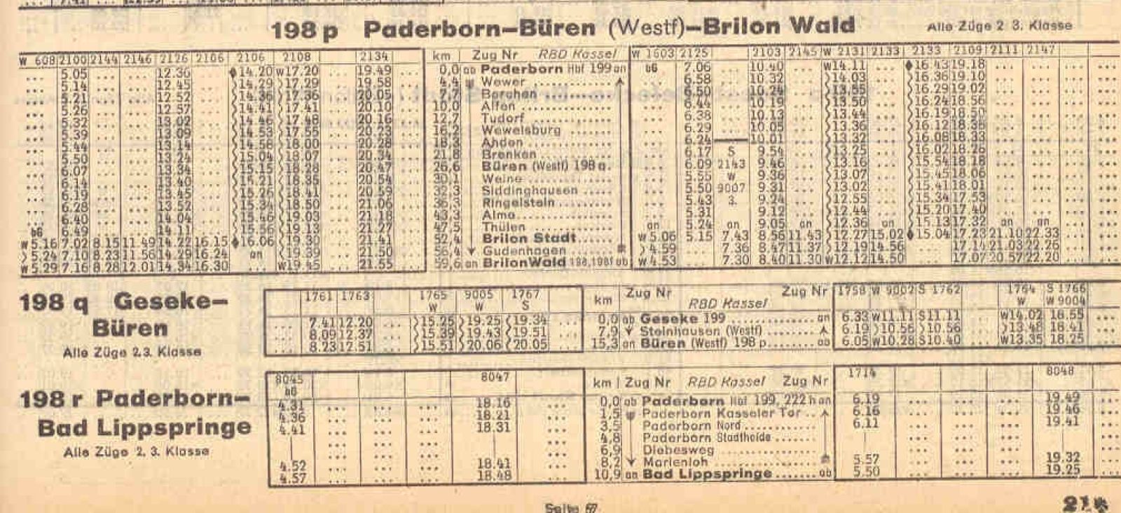 3 Kursbuchauszug 1944 PB BÜR BRI GES