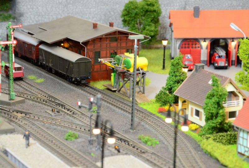 Güterbereich Büren in der Dämmerung